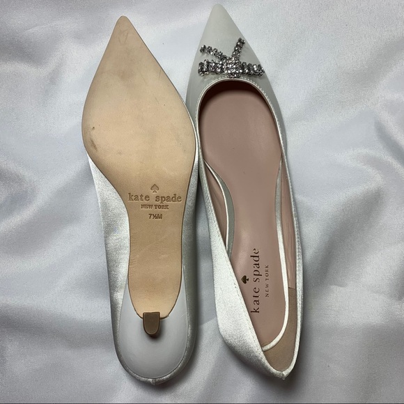 NWT Kate Spade New York Derbie Kitten Heel - Ivory - Picture 10 of 12
